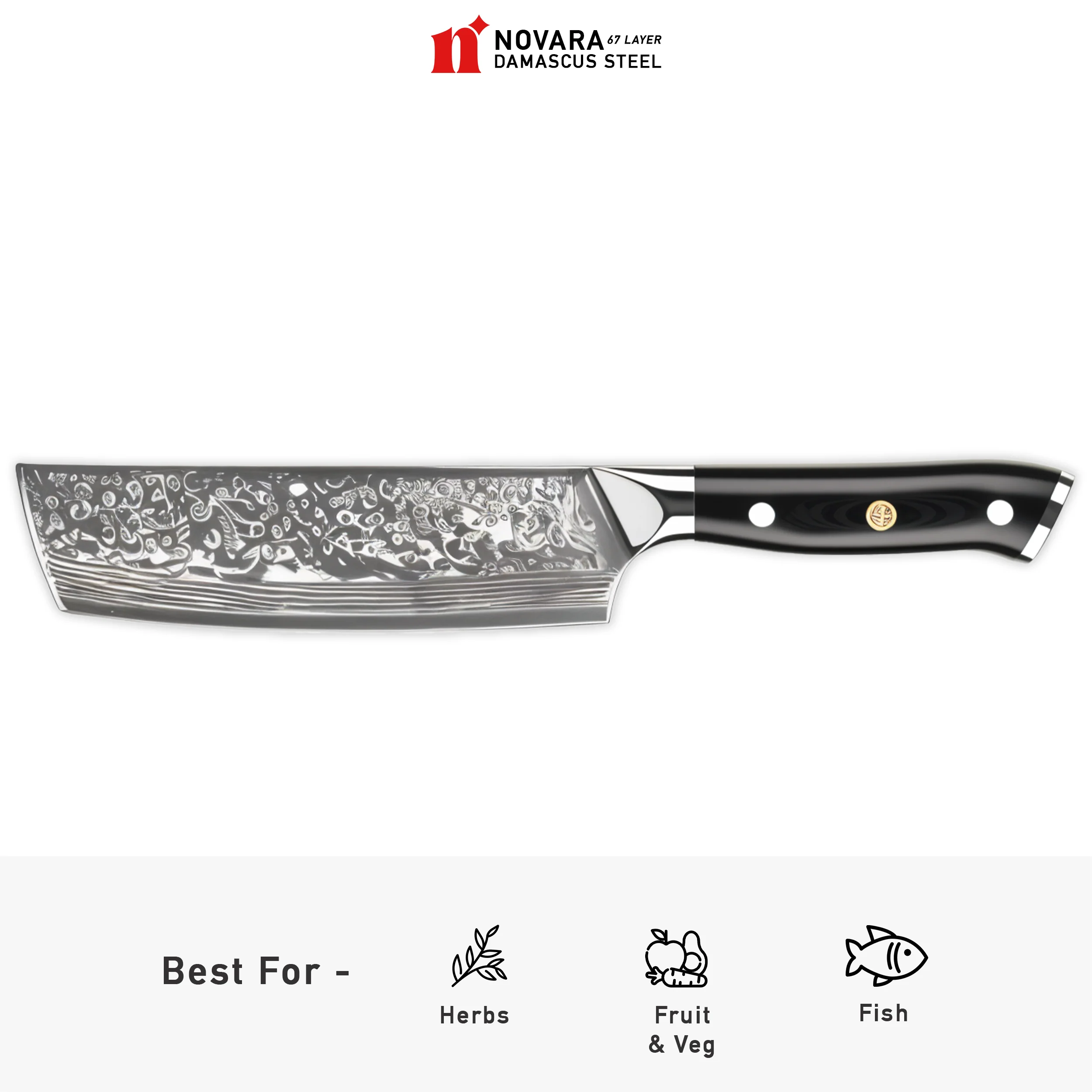 Novara Pro Black (プロブラック) - Damascus Steel Knives - Image 4