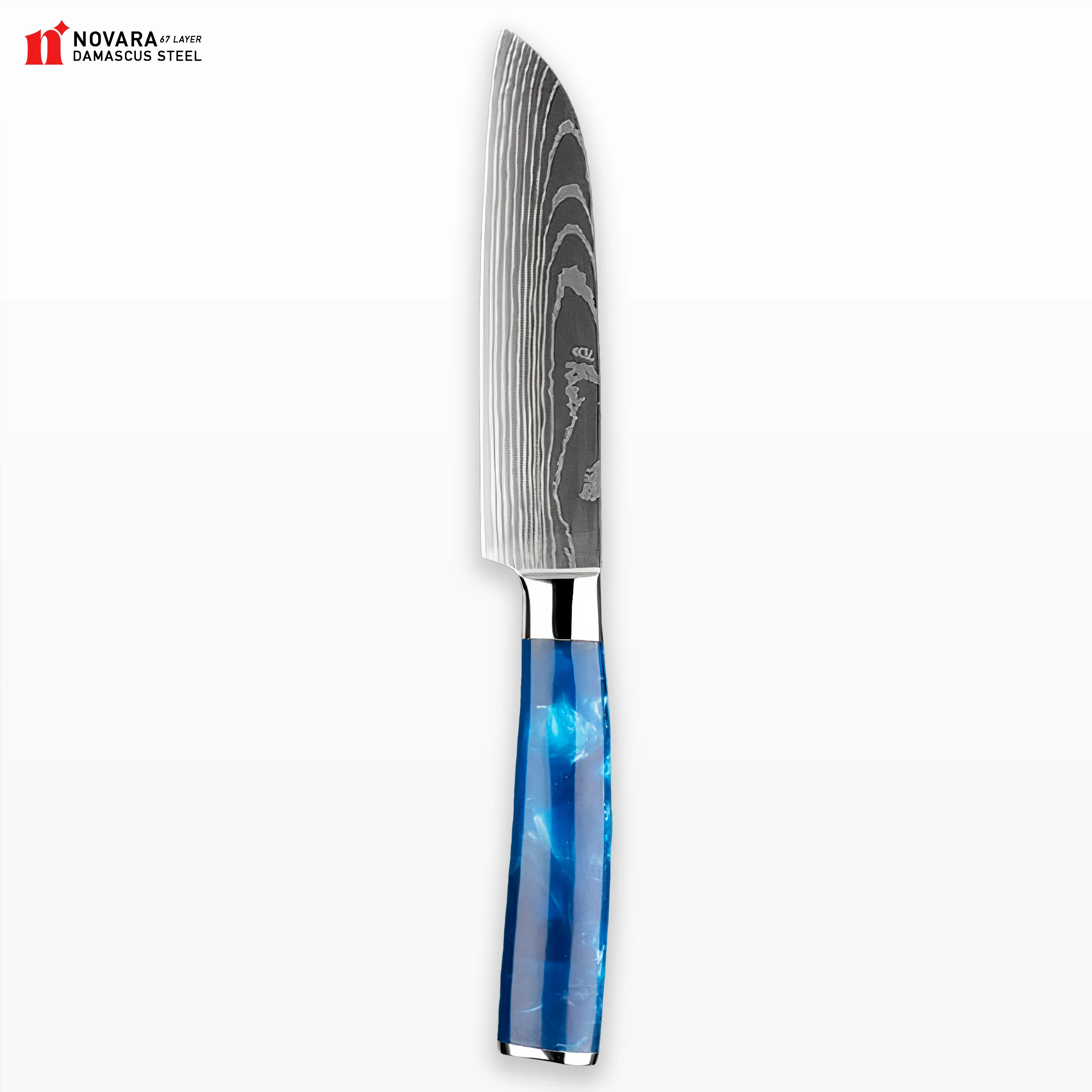 Novara Mottomo (最も青い) - Damascus Steel Knives - Image 4