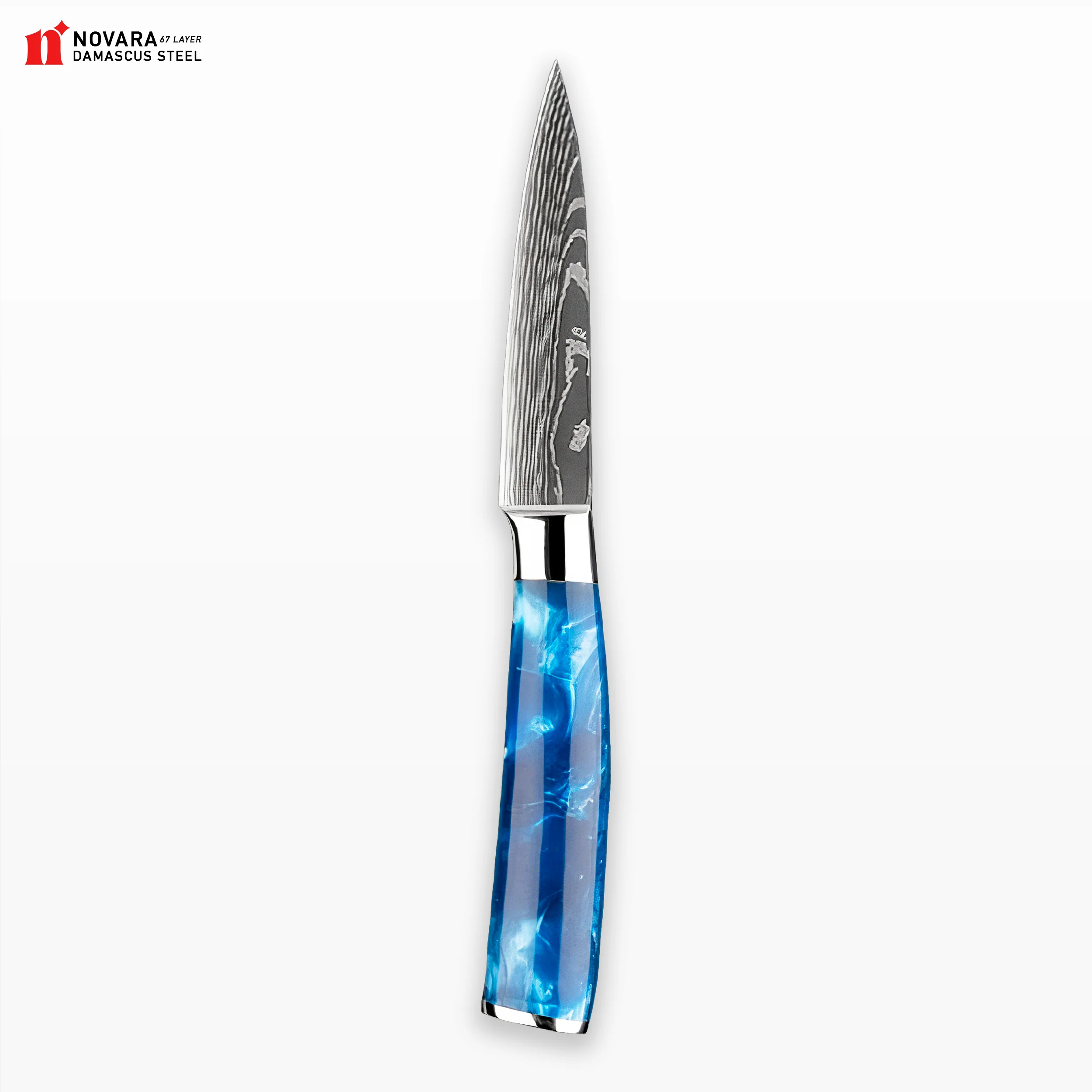 Novara Mottomo (最も青い) - Damascus Steel Knives - Image 7